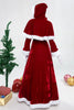 Deluxe Classic Mrs. Claus Christmas Costume Xmas Party Santa Claus Cosplay Women Red Dress Christmas Queen Carnival Party Dress