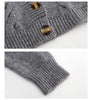 V Neck Cropped Cardigan Women Long Sleeve Twist Knitted Sweater Coats Autumn Winter Keep Warm Korean Cardigan