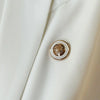 Women's Double Breasted Cropped Blazer Casual Office Wear Solid Color Suit Jacket Woman Spring Slim Fit Long Sleeve Blazers