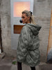 Winter Solid Women Thicken Coat Casual Long Sleeve Hooded Zippers Pleated Female Outwear Elegant Lady Oversize Jacket