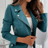 Autumn Winter Long Sleeve Cowboy Wind Handsome Women Jacket Vintage Brown Color Slim Boyfriend Style Suede Jacket Coat 17079