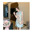 Spring Autumn Suit Dress Women 2 Piece Set Women Jacquard Dress Beading Straight Pencil Dress Short Jacket for Women Suits