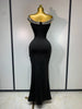 Women Sexy Off Shoulder Black Long Diamond Bodycon Bandage Dresses Celebrity Elegant Evening Party Nightclub Wedding Guest Dress