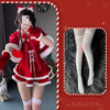 Christmas Dress Suit Women Xmas Cosplay Costume Red Suit Party Rabbit Ears Headwear Year Hooded Shawl Christmas Girl Set