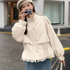 Women's Short Jacket Spring Autumn Korean Version Loose Ladies Coat Lace Stitching Short Female Outerwear
