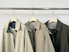 Retro Patchwork Stripes Women's Mid-Length Polo Collar Single-Button Coat Spring Korean Style Oversize Coats