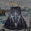 Y2K Women Dress vintage Gothic Aesthetic Streetwear Chic Punk Harajuku Emo Girl Sexy Slim Women V-Neck black Dress rock