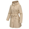 Spring Autumn Hooded Water-repellent Jacket with Belt Thin Casual Loose Trench Coat Women Windbreaker