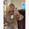 Plaid Scarf Two-sided Jacket Vintage Lapel Double Row Buckle With Pockets Loose Casual Women's Outwear Chic Street Daily Outfit
