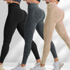 Women High Waist Seamless Yoga Pants Letter Sand Washed Hip Lifting Tight Waist Exercise Outdoor Sports Leggings