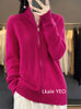 Knitted Cardigan Jacket Women Spring Autumn Flip Collar Female Appear Thin Long Sleeve Slim Ladies Sweater Coat