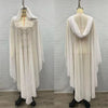 Middle East Africa Muslim Long Robe Vintage Diamond Bead Shoulder Cover Hooded Cloak Dress Bat Sleeve Women's Dress