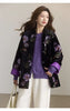 Chinese Style Retro National Embroidered Sequins Cotton Padded Coat Women Autumn Winter Loose Warm Heavy Velvet Cotton Jack