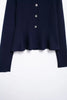 Loose Knitted Ruffles Cardigan Women Sweater Coat with A-line Mini Skirts 2 Piece Sets Womens Outfits Elegant