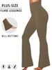 Plus Size Elegant Women's High-Waisted Flared Pants for Yoga Workout. Suitable for Women Leggings to Use for Leisure