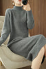 Women's Knit Sweater Dress Loose Knitted One-piece Dresses For Women Autumn Winter With Midi Korean