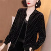 Leisure Golden Velvet Coat Women's Spring Autumn Korean Loose Zipper Jacket Large Size Baseball Outwear Jacket 5XL
