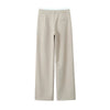 Women's Double Waistband Wide Leg Pants, High Elastic Waist With Drawstring, Side Pockets, Female Trousers, Chic