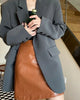 Korean Style Loose Black Blazers Ladies Spring Autumn Single Button Casual Suit Coat Woman Vintage Streetwear Clothes
