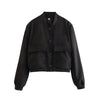 Women Solid Bomber Jackets Coat With Pockets V-Neck Single Breasted Long Sleeves Female Chic Lady Outfits