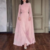 Women Robe Dress Drills Long Shawl Sleeves Chiffon Party Middle East Big Swing Lady Elegant Banquet Maxi Clothing