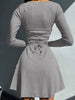 Women Spring Autumn Long Sleeve Knitted Streetwear Bodycon Short Mini Dress Items For Business