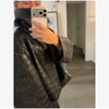 Retro Crocodile Pattern Short Women's Leather Jacket High Collar Zipper Loose Long Sleeve Jackets Lady Street Daily Wear