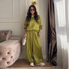 Casual Coats Pants Sets Women Loose Long Sleeves Single Breasted Elastic Waist Knot Suits Female Spring Solid Set Lady