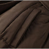 Winter Warm Stand Neck Long Lace Up Down Jackets Women Solid Ruff Soft Waist-cinching Coat Female Winter Chic Jackets