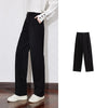 Women Casual Pants Autumn and Winter Mid Waist Workwear Style Straight Woolen Pants