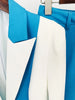 High Street Designer Runway Suit Set Women's Color Block Blazer Flare Pants Suit