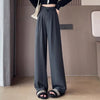 Lady Baggy High Waist Suit Pants Women Classic Designer Straight Leg Trousers Girls Casual Daily Slacks