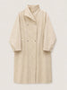 Convertible Collar Oversized Maxi Trench Coat Women Snap Buttons Dolman Sleeve Patch Pockets Outerwear Ladies Trench Jacket