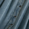High Waist Casual Denim Skirts Women Vintage Style Single-breasted Basics Female A-line Long Skirts B3848