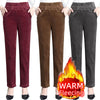 Plus Size Autumn Winter Plush Thick Thin Elegant Women's Pants High Waist Fleece Pencil Pants Corduroy Leggings OL Trousers