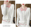 Cashmere Sweater For Women Autumn And Winter Knitted Cardigan For Women Loose Fitting Woolen Sweater Lapel Jacket Camel XXXL