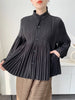 Spring Women's Short Trench Coat Stand Collar Loose Casual Loose Single Breasted Lantern Sleeve Jacket 2DB6686