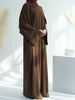 Turkey Dubai Muslim Winter Abaya Corduroy Women Closed Abaya Loose Daily Wear Muslim Long Winter Dress
