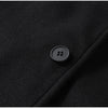 Black Stand Collar Woolen Coats Women's High Street Buttons Full Sleeve Short Overcoats Autumn Female Solid Outwear