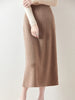 100% Merino Wool Skirt Women's Elastic Waist Cashmere Striped Skirts Office Lady Knitted Simple Dress Thickening Autumn Winter