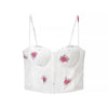Spot-Floral Printed 3pcs Sets for Women Strap Corset Lapel Blazer Jacket Straight Pants Lady Set Vacation Outfits Suits