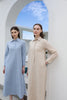 SS25 Women Stripe Blouse Maxi Dress with Removable Belt 100% Cotton