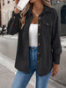 Autumn Winter Casual Single Breasted Pocket Jacket Solid Color Long Sleeve Corduroy Coats for Women Khaki Pink Red