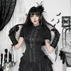 American Gothic Dark Y2K Vintage Dress Women Aesthetic Streetwear Harajuku Grunge Lace Patchwork High Waist Bow Party Dress