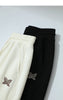 Tapered Sweatpants Winter Versatile Thicken Warm Women's Pants Butterfly Embroidery Fit Casual Trousers 12544153