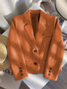 Black Cropped Blazers Woman Outerwear All-match Notched Collar Crop Jacket Women Korean Chic Single-breasted Suit Coat