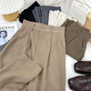 Fall Spring Black Suit Haren Pants Women Elastic High Waist Casual Trousers Woman Korean Style Solid Office Pant