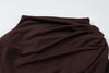 Irregular Ruched Sexy Maxi Dress For Women Elegant Autumn Inclined Shoulder Pleated Club Party Long Dresses Female