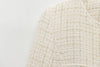 Women Tweed Single Breasted Elegant Jackets Coat Long Sleeve Plaid Jacket Woman Clothing Outdoor Clothes 2409113