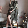Autumn Style Pleated Autumn Style Women's Loose Large Size Mid-length A-line Dress